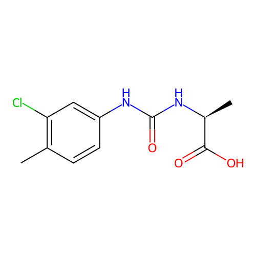 N-[(3-chloro-4-methylphenyl)carbamoyl]-L-alanine structure
