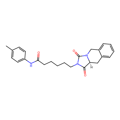 (S)-6-(1,3-dioxo-10,10a-dihydroimidazo[1,5-b]isoquinolin-2(1H,3H,5H)-yl)-N-(p-tolyl)hexanamide structure