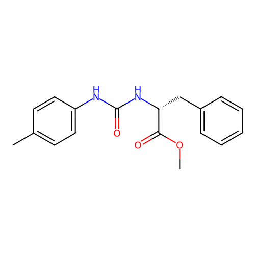 methyl N-[(4-methylphenyl)carbamoyl]-D-phenylalaninate structure