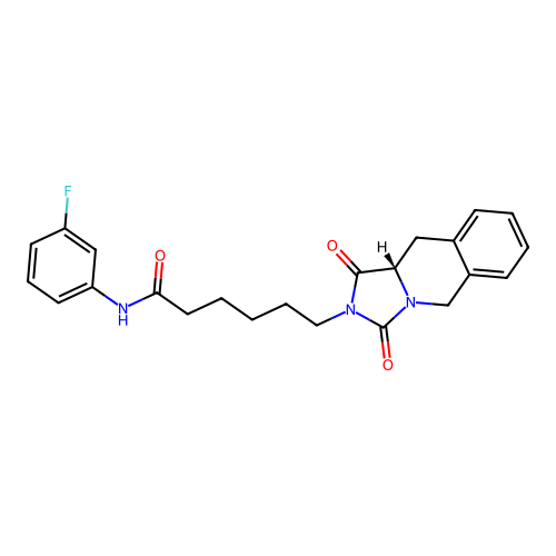 (S)-6-(1,3-dioxo-10,10a-dihydroimidazo[1,5-b]isoquinolin-2(1H,3H,5H)-yl)-N-(3-fluorophenyl)hexanamide structure