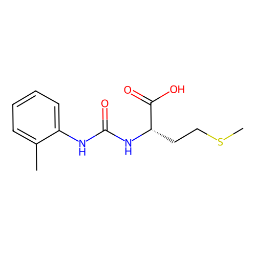 (S)-4-Methylsulfanyl-2-(3-o-tolyl-ureido)-butyric acid structure