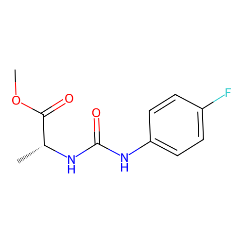 methyl N-[(4-fluorophenyl)carbamoyl]-D-alaninate structure