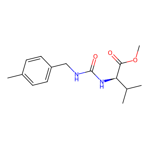 methyl N-[(4-methylbenzyl)carbamoyl]-D-valinate structure