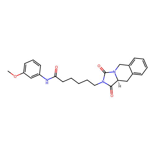 (S)-6-(1,3-dioxo-10,10a-dihydroimidazo[1,5-b]isoquinolin-2(1H,3H,5H)-yl)-N-(3-methoxyphenyl)hexanamide structure