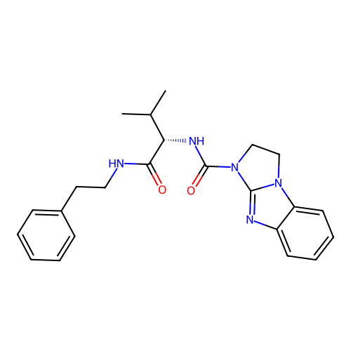 (S)-N-(3-methyl-1-oxo-1-(phenethylamino)butan-2-yl)-2,3-dihydro-1H-benzo[d]imidazo[1,2-a]imidazole-1-carboxamide structure