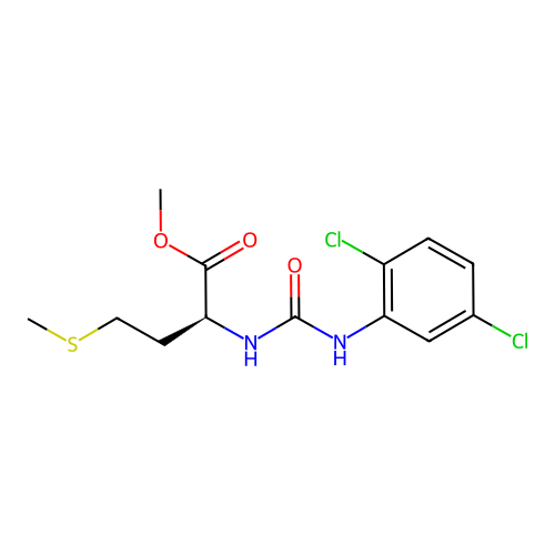 (S)-methyl 2-(3-(2,5-dichlorophenyl)ureido)-4-(methylthio)butanoate structure