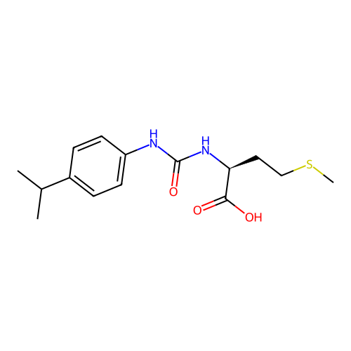 (S)-2-(3-(4-isopropylphenyl)ureido)-4-(methylthio)butanoic acid structure