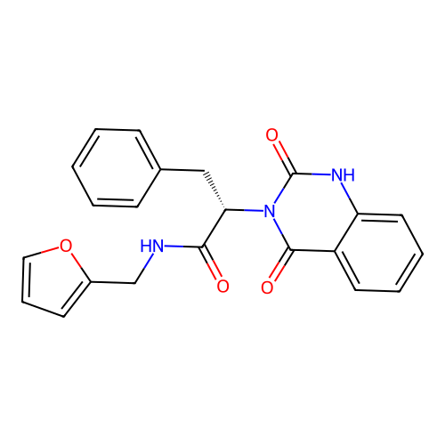 (S)-2-(2,4-dioxo-1,2-dihydroquinazolin-3(4H)-yl)-N-(furan-2-ylmethyl)-3-phenylpropanamide structure