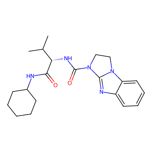 (S)-N-(1-(cyclohexylamino)-3-methyl-1-oxobutan-2-yl)-2,3-dihydro-1H-benzo[d]imidazo[1,2-a]imidazole-1-carboxamide structure