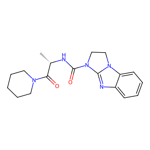 (S)-N-(1-oxo-1-(piperidin-1-yl)propan-2-yl)-2,3-dihydro-1H-benzo[d]imidazo[1,2-a]imidazole-1-carboxamide structure