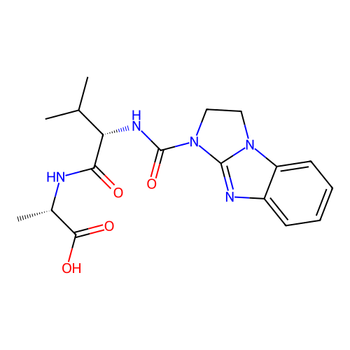 N-(2,3-dihydro-1H-imidazo[1,2-a]benzimidazol-1-ylcarbonyl)-L-valyl-L-alanine structure
