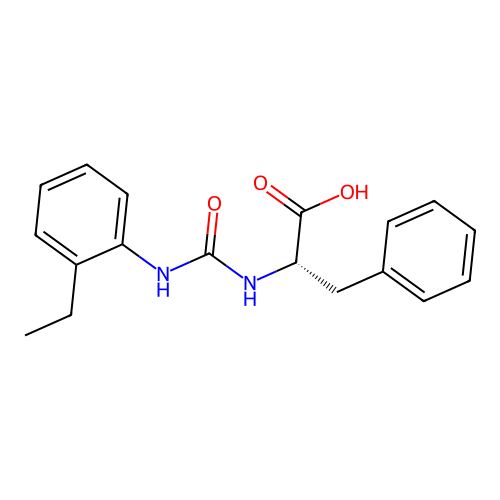 N-[(2-ethylphenyl)carbamoyl]-L-phenylalanine structure