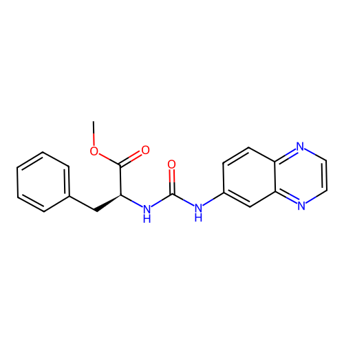 methyl N-(quinoxalin-6-ylcarbamoyl)-L-phenylalaninate structure