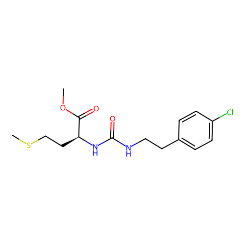 (S)-methyl 2-(3-(4-chlorophenethyl)ureido)-4-(methylthio)butanoate structure