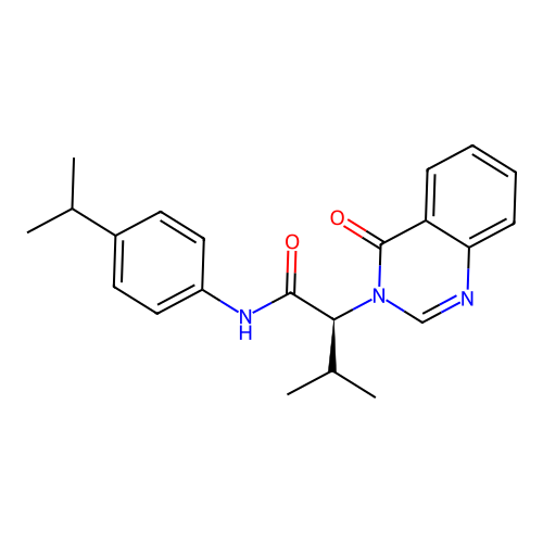 (2S)-3-methyl-2-(4-oxoquinazolin-3(4H)-yl)-N-[4-(propan-2-yl)phenyl]butanamide structure