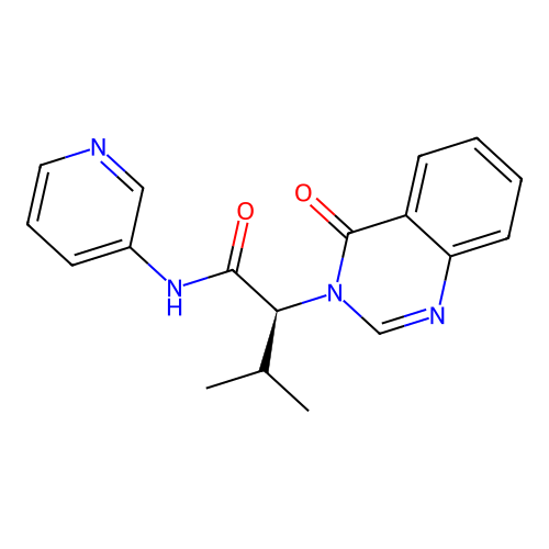 (2S)-3-methyl-2-(4-oxoquinazolin-3(4H)-yl)-N-(pyridin-3-yl)butanamide structure