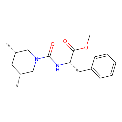 (S)-methyl 2-((3S,5R)-3,5-dimethylpiperidine-1-carboxamido)-3-phenylpropanoate structure