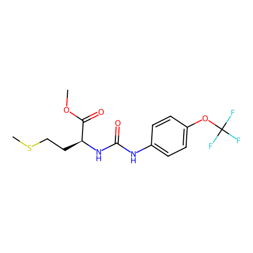 methyl N-{[4-(trifluoromethoxy)phenyl]carbamoyl}-L-methioninate structure