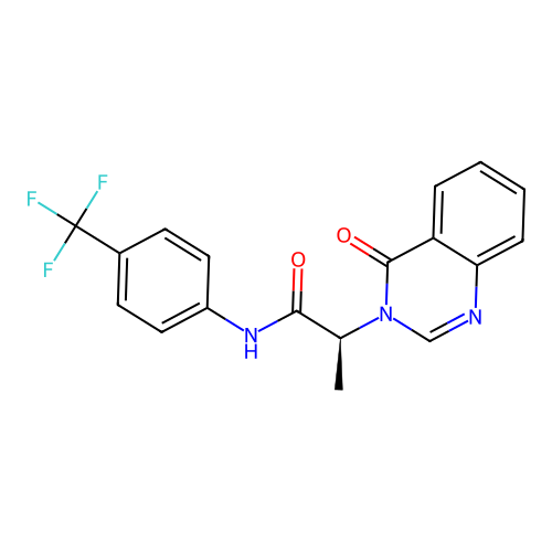 (2S)-2-(4-oxoquinazolin-3(4H)-yl)-N-[4-(trifluoromethyl)phenyl]propanamide structure