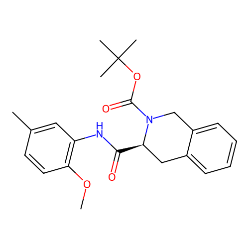 (S)-tert-butyl 3-((2-methoxy-5-methylphenyl)carbamoyl)-3,4-dihydroisoquinoline-2(1H)-carboxylate structure