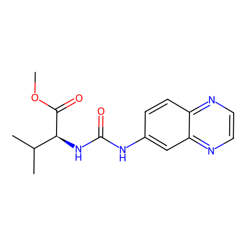 methyl N-(quinoxalin-6-ylcarbamoyl)-L-valinate structure
