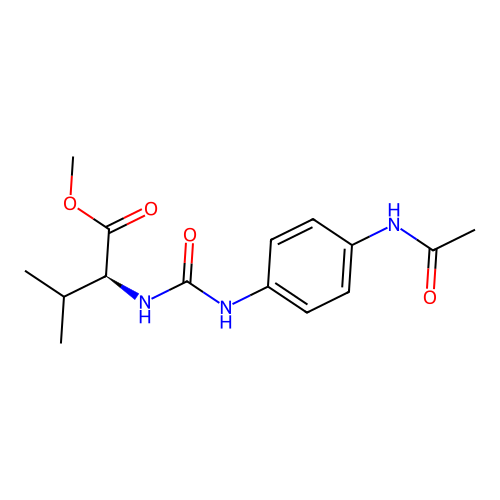 methyl N-{[4-(acetylamino)phenyl]carbamoyl}-L-valinate structure