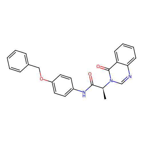 (2S)-N-[4-(benzyloxy)phenyl]-2-(4-oxoquinazolin-3(4H)-yl)propanamide structure