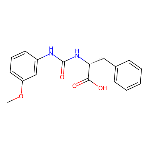 N-[(3-methoxyphenyl)carbamoyl]-D-phenylalanine structure