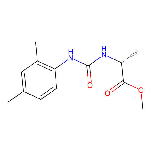 methyl N-[(2,4-dimethylphenyl)carbamoyl]-D-alaninate structure