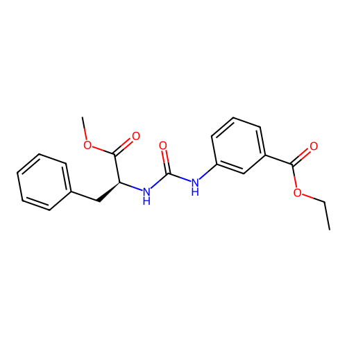 methyl N-{[3-(ethoxycarbonyl)phenyl]carbamoyl}-L-phenylalaninate structure