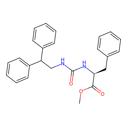 (S)-methyl 2-(3-(2,2-diphenylethyl)ureido)-3-phenylpropanoate structure