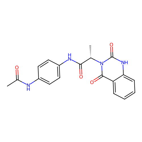 (2S)-N-[4-(acetylamino)phenyl]-2-(2-hydroxy-4-oxoquinazolin-3(4H)-yl)propanamide structure