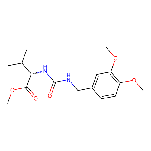 methyl N-[(3,4-dimethoxybenzyl)carbamoyl]-L-valinate structure