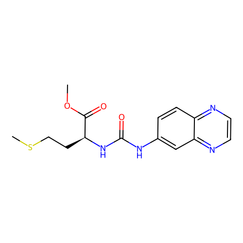 methyl N-(quinoxalin-6-ylcarbamoyl)-L-methioninate structure