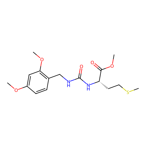 methyl N-[(2,4-dimethoxybenzyl)carbamoyl]-L-methioninate structure
