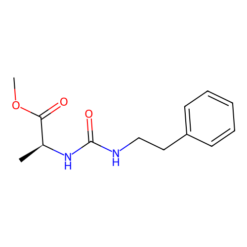(S)-methyl 2-(3-phenethylureido)propanoate structure