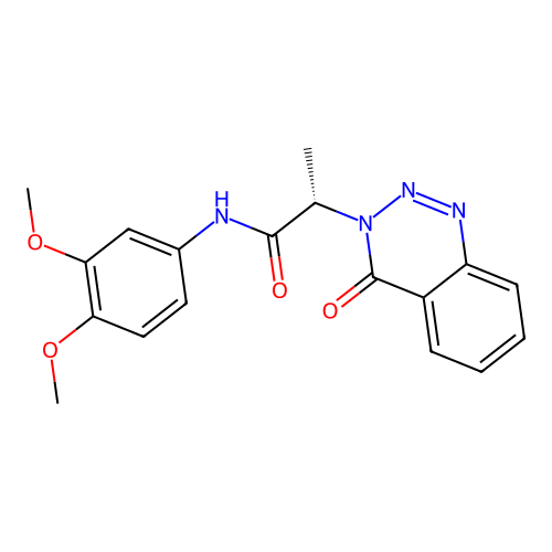 (2S)-N-(3,4-dimethoxyphenyl)-2-(4-oxo-1,2,3-benzotriazin-3(4H)-yl)propanamide structure