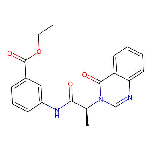 ethyl 3-{[(2S)-2-(4-oxoquinazolin-3(4H)-yl)propanoyl]amino}benzoate structure