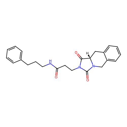(S)-3-(1,3-dioxo-10,10a-dihydroimidazo[1,5-b]isoquinolin-2(1H,3H,5H)-yl)-N-(3-phenylpropyl)propanamide structure