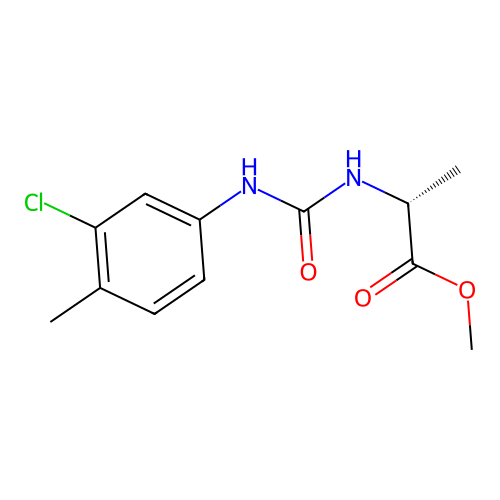 methyl N-[(3-chloro-4-methylphenyl)carbamoyl]-D-alaninate structure
