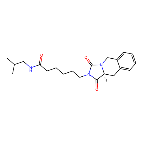 (S)-6-(1,3-dioxo-10,10a-dihydroimidazo[1,5-b]isoquinolin-2(1H,3H,5H)-yl)-N-isobutylhexanamide structure