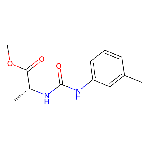 methyl N-[(3-methylphenyl)carbamoyl]-D-alaninate structure