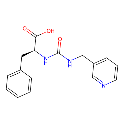 (S)-3-phenyl-2-(3-(pyridin-3-ylmethyl)ureido)propanoic acid structure