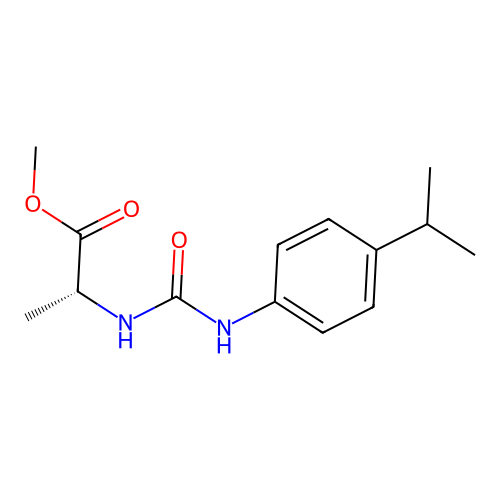 (R)-methyl 2-(3-(4-isopropylphenyl)ureido)propanoate structure