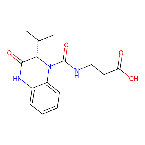 3-[[(2S)-3-oxo-2-propan-2-yl-2,4-dihydroquinoxaline-1-carbonyl]amino]propanoic Acid structure