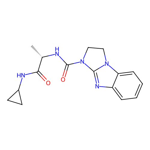 (S)-N-(1-(cyclopropylamino)-1-oxopropan-2-yl)-2,3-dihydro-1H-benzo[d]imidazo[1,2-a]imidazole-1-carboxamide structure