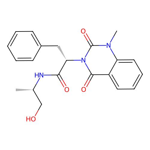 (2S)-N-[(2S)-1-hydroxypropan-2-yl]-2-(1-methyl-2,4-dioxo-1,4-dihydroquinazolin-3(2H)-yl)-3-phenylpropanamide structure