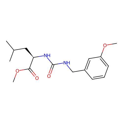 methyl N-[(3-methoxybenzyl)carbamoyl]-D-leucinate structure