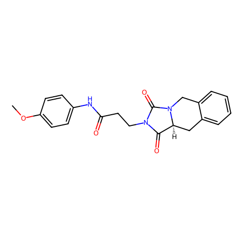 (S)-3-(1,3-dioxo-10,10a-dihydroimidazo[1,5-b]isoquinolin-2(1H,3H,5H)-yl)-N-(4-methoxyphenyl)propanamide structure