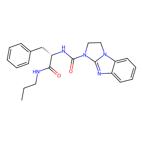 (S)-N-(1-oxo-3-phenyl-1-(propylamino)propan-2-yl)-2,3-dihydro-1H-benzo[d]imidazo[1,2-a]imidazole-1-carboxamide structure